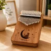 LEAN TOYS Kalimba 17 atslēgu koka mūzikas instruments ar piederumu somu
