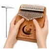 LEAN TOYS Kalimba 17 atslēgu koka mūzikas instruments ar piederumu somu