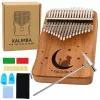 LEAN TOYS Kalimba 17 atslēgu koka mūzikas instruments ar piederumu somu