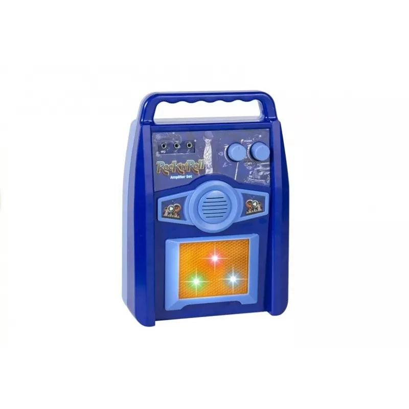 LEAN TOYS Bērnu rotaļu ģitāra ar pastiprinātāju un mikrofonu MP3 ieeja - 3+ gadi mūzikas instrumentu komplekts