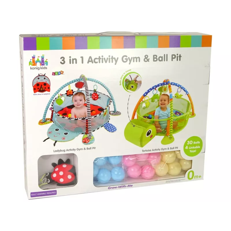 LEAN TOYS Ladybug Educational Mat Playpen Balls For Baby