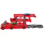 LEAN TOYS Lielā 3-Stāvu Kravas Piekabe Smagais Auto ar Izvelkamo Auto Palaišanas Rampu