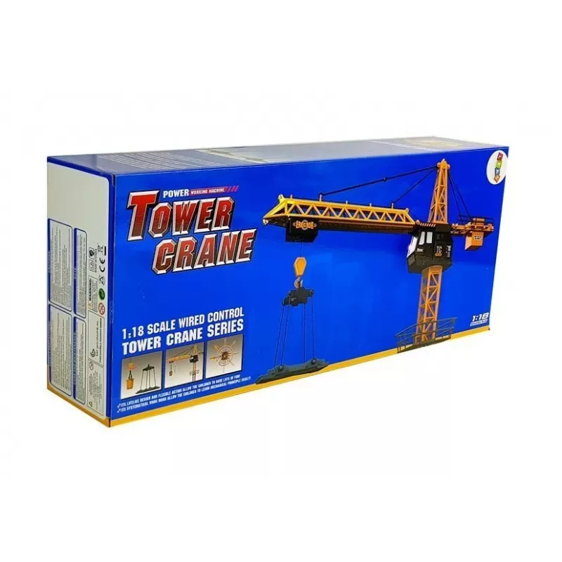 LEAN TOYS Lielais celtniecības celtnis ar regulējamu tālvadības āķi 182 cm