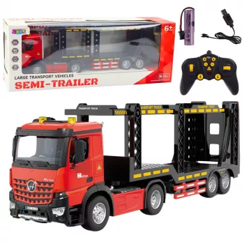 LEAN TOYS Large Lora Tow Truck tālvadības RC 2.4G 6CH sarkans