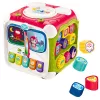LEAN TOYS Liels daudzfunkcionāls izglītojošs kubs Piano Sorter Bungas – interaktīva 6-pusīga aktivitāšu rotaļlieta ar gaismām, skaņām, pērlīšu labirintu un formu šķirotāju