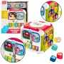 LEAN TOYS Liels daudzfunkcionāls izglītojošs kubs Piano Sorter Bungas – interaktīva 6-pusīga aktivitāšu rotaļlieta ar gaismām, skaņām, pērlīšu labirintu un formu šķirotāju