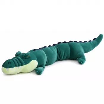 LEAN TOYS liela plīša krokodila maskota, mīksta rotaļlieta, reālistiska zaļa, 150 cm