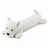 LEAN TOYS liela plīša Rietumhailendas suns mīkstā rotaļlieta talismans balts 90 cm