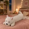 LEAN TOYS liela plīša Rietumhailendas suns mīkstā rotaļlieta talismans balts 90 cm