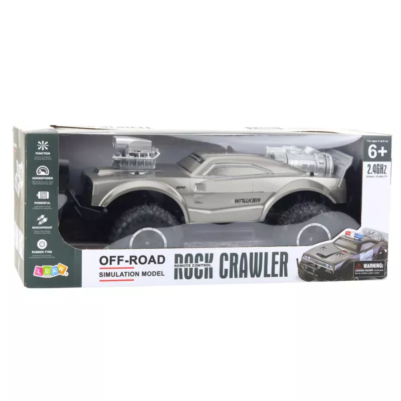 LEAN TOYS Liela attālināti vadāma bezceļu sporta automašīna RC Sudraba 1:8