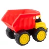LEAN TOYS Lielā pašizgāzēja kravas automašīna bērniem, smilšu būvniecības transportlīdzeklis, sarkana-dzeltena
