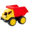LEAN TOYS Lielā pašizgāzēja kravas automašīna bērniem, smilšu būvniecības transportlīdzeklis, sarkana-dzeltena