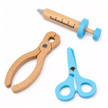 LEAN TOYS Little Doctor's komplekts - Medicīnas instrumenti - Īsti aksesuāri - 36 gab.