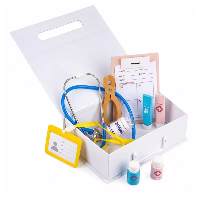 LEAN TOYS Little Doctor's komplekts - Medicīnas instrumenti - Īsti aksesuāri - 36 gab.