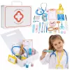 LEAN TOYS Little Doctor's komplekts - Medicīnas instrumenti - Īsti aksesuāri - 36 gab.