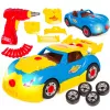 LEAN TOYS Mazā mehāniķa komplekts: izjaukta automašīna, skrūvgriezis, gaismas, skaņas