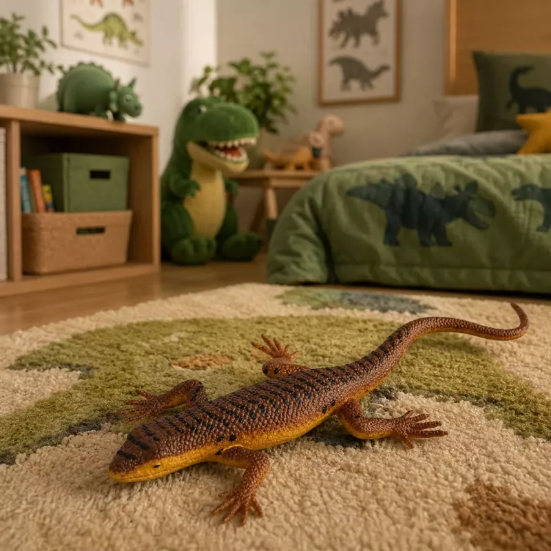 LEAN TOYS Ķirzaka Dzīvdzemdētāja Gumijas Figūriņa Izstiepjama Reālistiska 12.5 cm