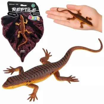 LEAN TOYS Ķirzaka Dzīvdzemdētāja Gumijas Figūriņa Izstiepjama Reālistiska 12.5 cm