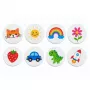 LEAN TOYS Magic 3D krāsošanas papīrs DIY koksnes masas diski 20 gab. 6 cm