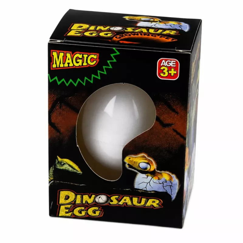 LEAN TOYS burvju ola dinozaura izšķilšanās ūdenī ola balta 6,5 cm