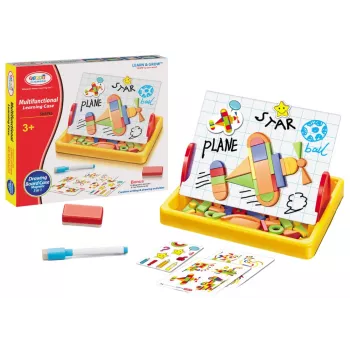 LEAN TOYS Magnētiskais dēlis ģeometrisku figūru zīmēšanai ar magnētiem