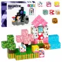 LEAN TOYS magnētiskie būvbloki 50 gabalu komplekts – 3D pikseļu vienradža kubi, ABS plastmasa, radošā konstruēšanas rotaļlieta