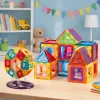 LEAN TOYS magnētisko būvbloku komplekts, 70 gabali – izglītojoša STEM konstruktoru rotaļlieta ar spēcīgiem neodīma magnētiem, daudzkrāsaina ABS plastmasa, droša un izturīga bērniem no 3 gadu vecuma