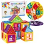 LEAN TOYS magnētisko būvbloku komplekts, 70 gabali – izglītojoša STEM konstruktoru rotaļlieta ar spēcīgiem neodīma magnētiem, daudzkrāsaina ABS plastmasa, droša un izturīga bērniem no 3 gadu vecuma