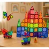 LEAN TOYS magnētiskie konstruktoru bloki 3D paneļi radošie STEM krāsaini 100 gab.