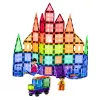 LEAN TOYS magnētiskie konstruktoru bloki 3D paneļi radošie STEM krāsaini 100 gab.