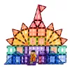 LEAN TOYS magnētiskie konstruktoru bloki 3D paneļi radošie STEM krāsaini 85 gab.