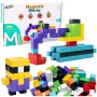 LEAN TOYS magnētiskie konstrukcijas klucīši kubi 3D klucīši krāsaini 96 gab.