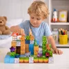 LEAN TOYS magnētiskie konstruktoru klucīši kubi Square World 3D 114 gabali