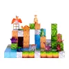 LEAN TOYS magnētiskie konstruktoru klucīši kubi Square World 3D 114 gabali