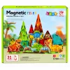 LEAN TOYS Magnētiskie konstruktoru bloki Dinozauri Vulkāns 31 gab.