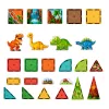 LEAN TOYS Magnētiskie konstruktoru bloki Dinozauri Vulkāns 31 gab.