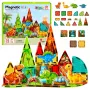 LEAN TOYS Magnētiskie konstruktoru bloki Dinozauri Vulkāns 31 gab.