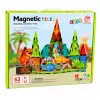 LEAN TOYS magnētiskie konstruktoru bloki Dinozauri Vulkanu komplekts - 43 gab. STEM izglītojoša būvēšanas rotaļlieta bērniem 3+