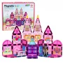 LEAN TOYS magnētiskie konstruktoru bloki princeses pils rozā 38 gab.