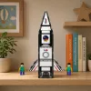 LEAN TOYS magnētiskie konstruktoru bloki kosmosa raķetes figūras 26 gab.