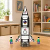 LEAN TOYS magnētiskie konstruktoru bloki kosmosa raķetes figūras 26 gab.