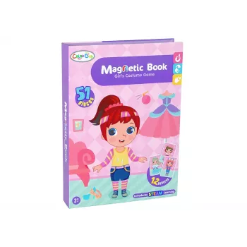LEAN TOYS Magnētiskā puzļu grāmata Tērpu komplekti