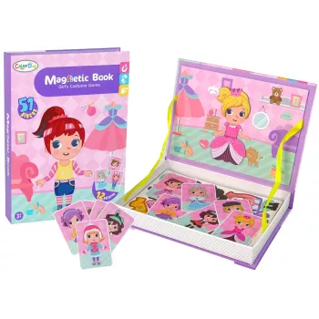 LEAN TOYS Magnētiskā puzļu grāmata Tērpu komplekti