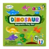 LEAN TOYS Magnētiskā puzļu grāmata Dinozauri Krāsaini magnēti 30 gab.