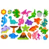 LEAN TOYS Magnētiskā puzļu grāmata Dinozauri Krāsaini magnēti 30 gab.