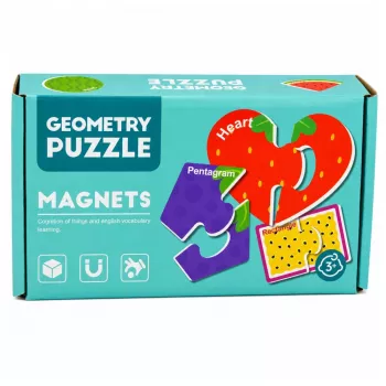 LEAN TOYS Magnetic Puzzle Learning Fruits 30 Pieces – Izglītojoši augļu magnēti tāfeles, baltās tāfeles un ledusskapjiem