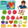 LEAN TOYS Magnetic Puzzle Learning Fruits 30 Pieces – Izglītojoši augļu magnēti tāfeles, baltās tāfeles un ledusskapjiem