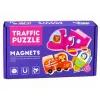 LEAN TOYS Magnētiskā puzle Transportlīdzekļi Mācību pārvietošanās līdzekļi 30 gab.