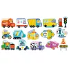 LEAN TOYS Magnētiskā puzle Transportlīdzekļi Mācību pārvietošanās līdzekļi 30 gab.