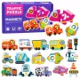LEAN TOYS Magnētiskā puzle Transportlīdzekļi Mācību pārvietošanās līdzekļi 30 gab.